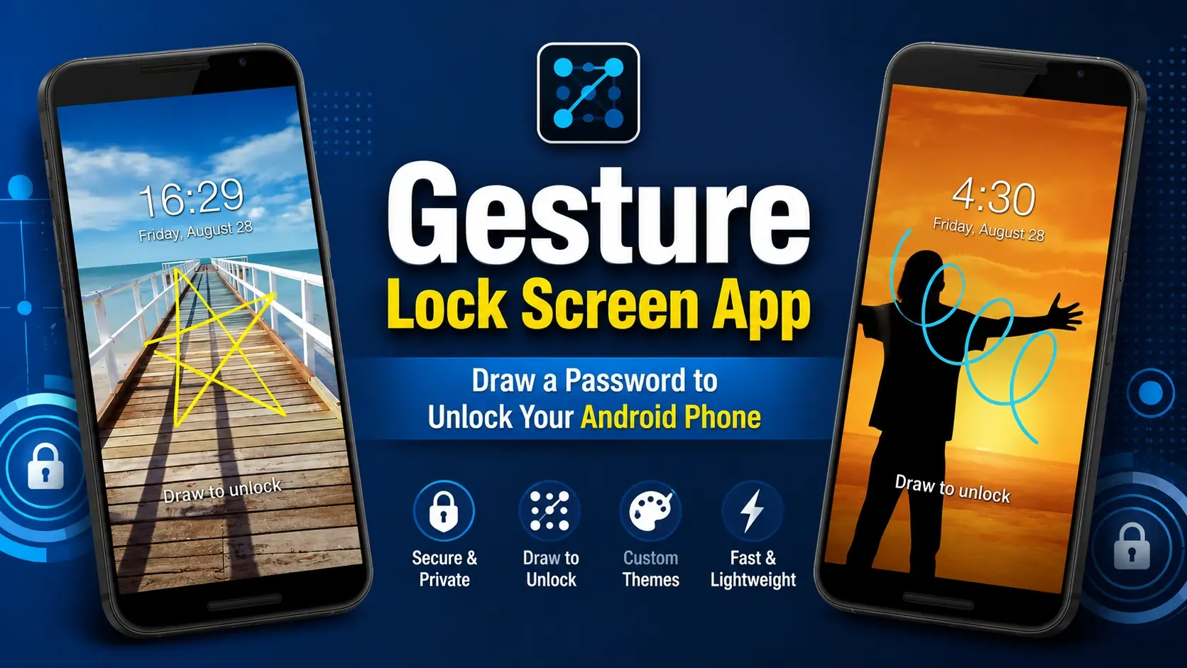 Gesture Lock Screen App — Draw a Password to Unlock Your Android Phone